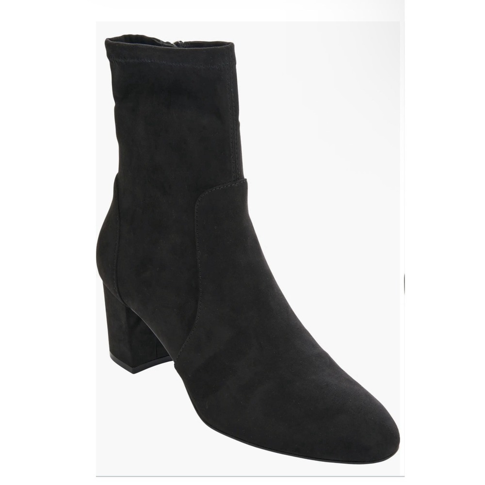 New $140 VANELi Stevy 11 M Round Toe Zippered Dress Boots Heeled Stretch Shaft